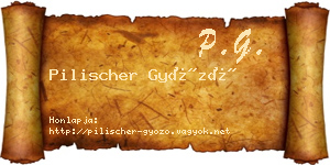 Pilischer Győző névjegykártya